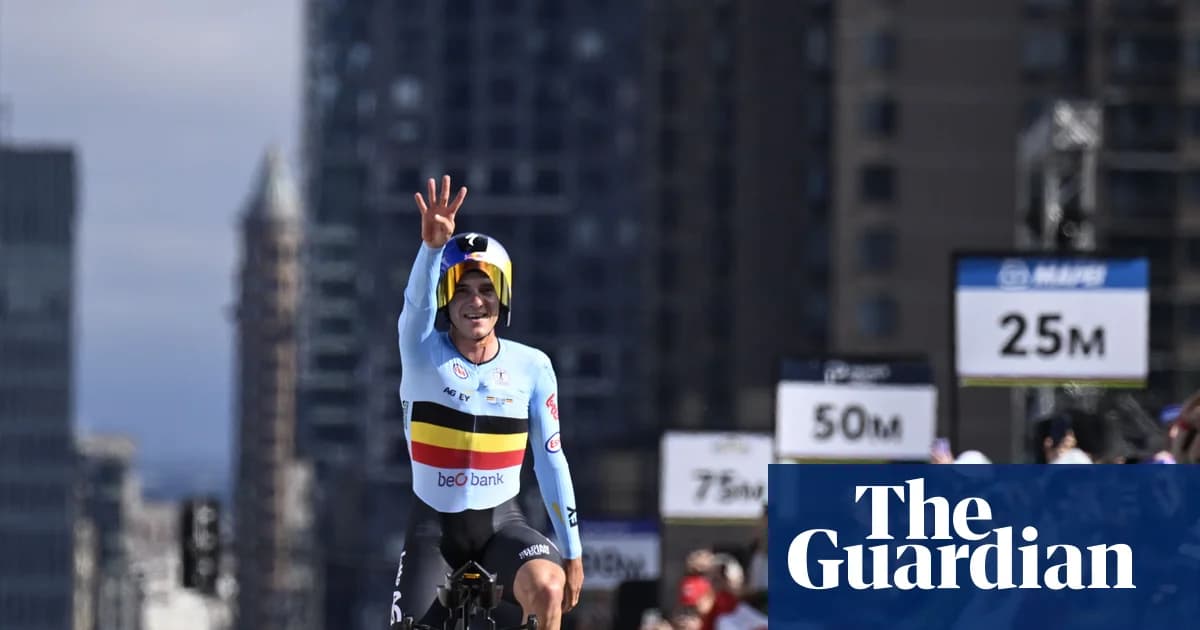Evenepoel Takes Fourth Straight World Time Trial Title in Montreal