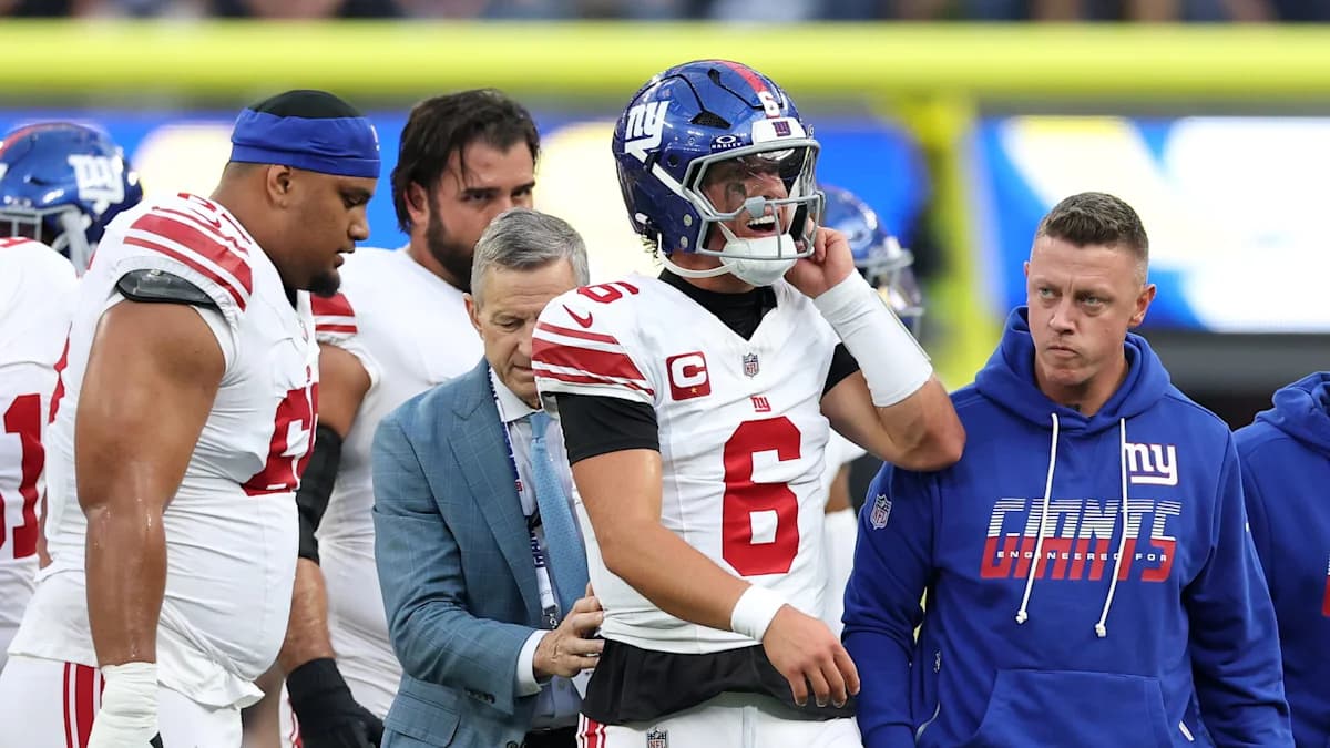 Jaxson Dart exits with knee injury, Jameis Winston steps in for Giants